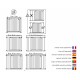 Защитна бариера WEBABY MOBI Бял 73-80 cm NaN –  BB Бариери за врати и стълби