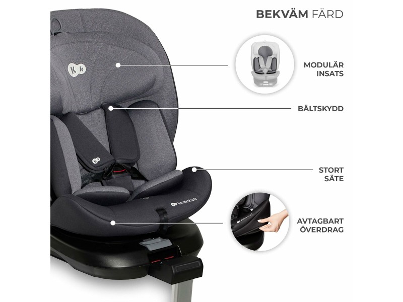 Столче за кола Kinderkraft KCI36000GRY0000 Сив NaN –  BB Столове за кола
