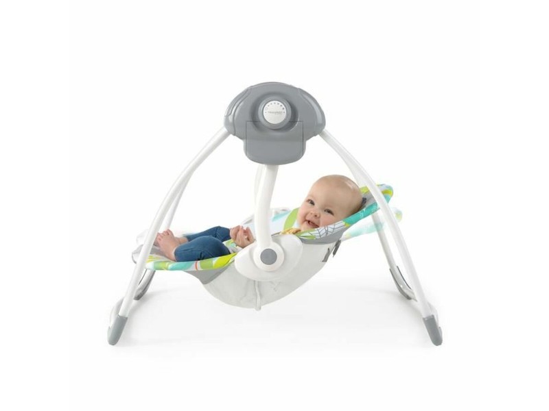 Люлеещ се стол Ingenuity Compact portable swing Многоцветен Животни NaN –  BB Люлеещи се столове