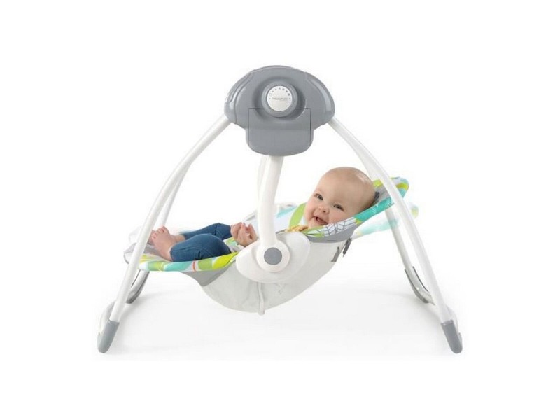 Люлеещ се стол Ingenuity Compact portable swing Многоцветен Животни NaN –  BB Люлеещи се столове