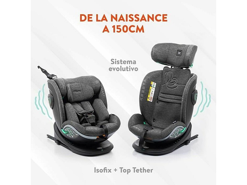 Столче за кола Babyauto XPERTA GREY DOBBY Сив 0 (de 0 a 10 kilos) I (9 - 18 kg) II (15-25 kg) III (22 - 36 kg) Детски ECE R129 NaN –  BB Столове за кола