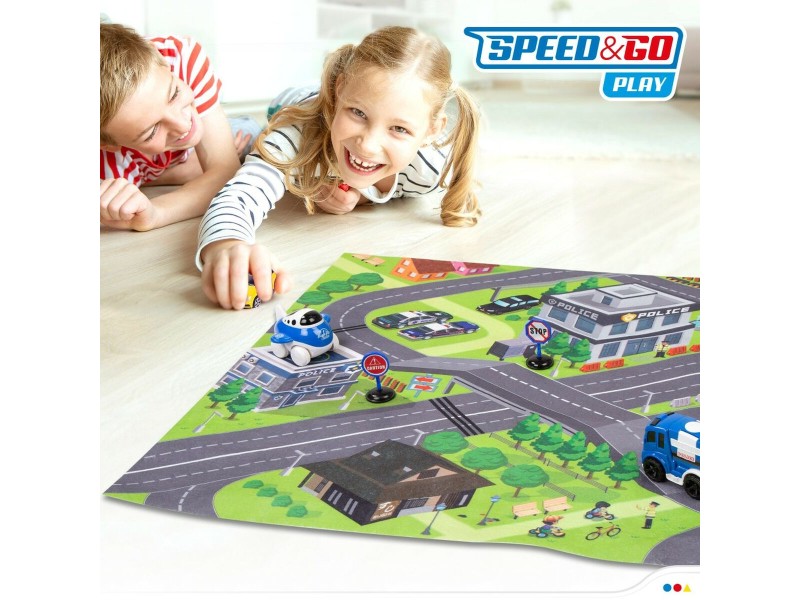 Подложка за игра Speed & Go Аксесоари Превозни Средства Магистрала Плат Пластмаса (6 броя) NaN –  BB Подложки за игра и спортни зали