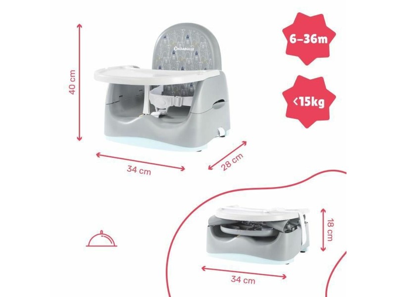 Трон Badabulle Sitzerhöhung 15 kg Бял/Сив NaN –  BB Високи столове