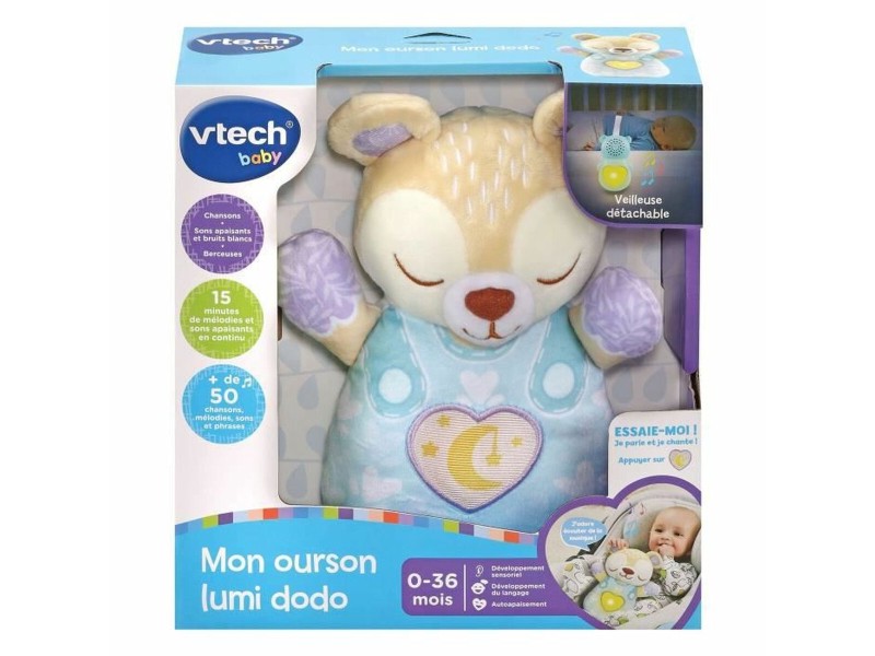 Мека играчка със звук Vtech Baby MON OURSON LUMI DODO NaN –  BB Помощ за сън
