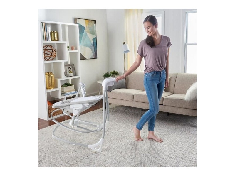 Люлеещ се стол Ingenuity 2-in-1 Swing Lounger - Raylan Сив Бял NaN –  BB Люлеещи се столове