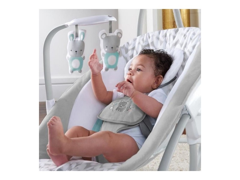 Люлеещ се стол Ingenuity 2-in-1 Swing Lounger - Raylan Сив Бял NaN –  BB Люлеещи се столове