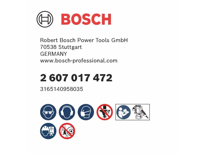 Комплект аксесоари BOSCH 2607017472 NaN –  BB Обла глава