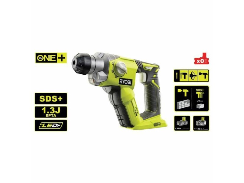 Ударна бормашина Ryobi R18SDS-0 2500 W 1300 rpm NaN –  BB Ротационни чукове