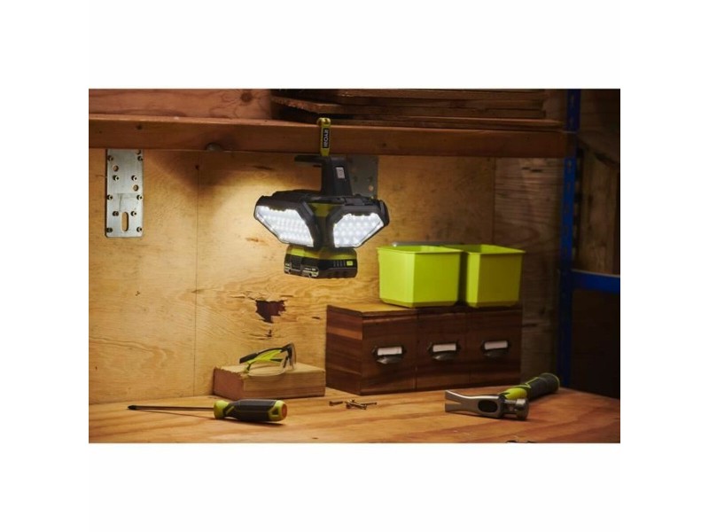 LED spotlight Ryobi 360° 500 lm Зелен Сив NaN –  BB Фенерчета за работни зони