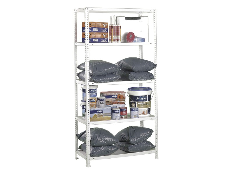 Лавица Simon Rack Comfort Plus 5/400 Бял 200 x 100 x 40 cm Метал 5 Рафтове 100 kg NaN –  BB Многофункционални стелажи
