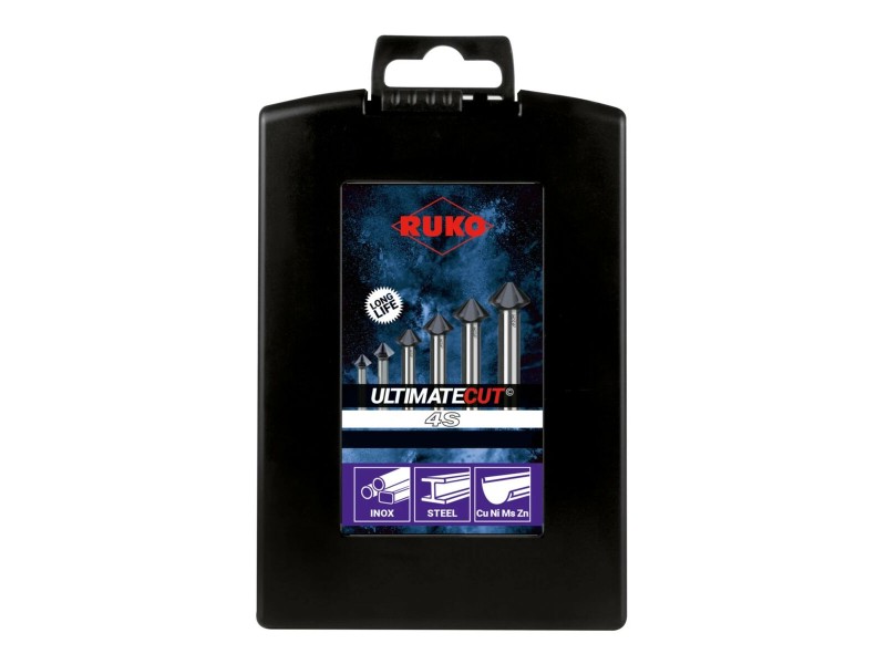 Комплект за зенковане (Зенкове) RUKO ULTIMATECUT 4S Бързорежеща стомана (HSS) 6 Части NaN –  BB Зенкери
