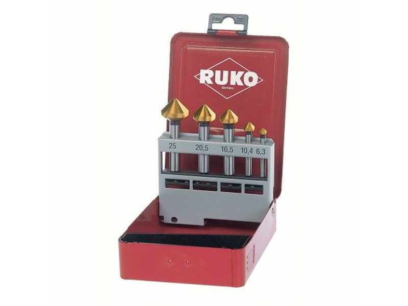 Комплект за зенковане (Зенкове) RUKO 102154A 25 mm DIN 335 Бързорежеща стомана (HSS) 5 Части NaN от | techMAG.bg Комплект за зенковане (Зенкове) RUKO 102154A 25 mm DIN 335 Бързорежеща стомана (HSS) 5 Части NaN – BB Зенкери