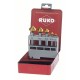 Комплект за зенковане (Зенкове) RUKO 102154A 25 mm DIN 335 Бързорежеща стомана (HSS) 5 Части NaN от | techMAG.bg Комплект за зенковане (Зенкове) RUKO 102154A 25 mm DIN 335 Бързорежеща стомана (HSS) 5 Части NaN – BB Зенкери
