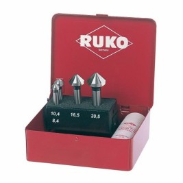 Комплект за зенковане (Зенкове) RUKO DIN 335 Бързорежеща стомана (HSS) 4 Части