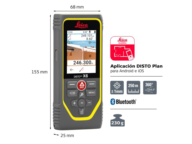 Далекомер Leica Geosystems Disto X6 250 m NaN –  BB Лазерни далекомери