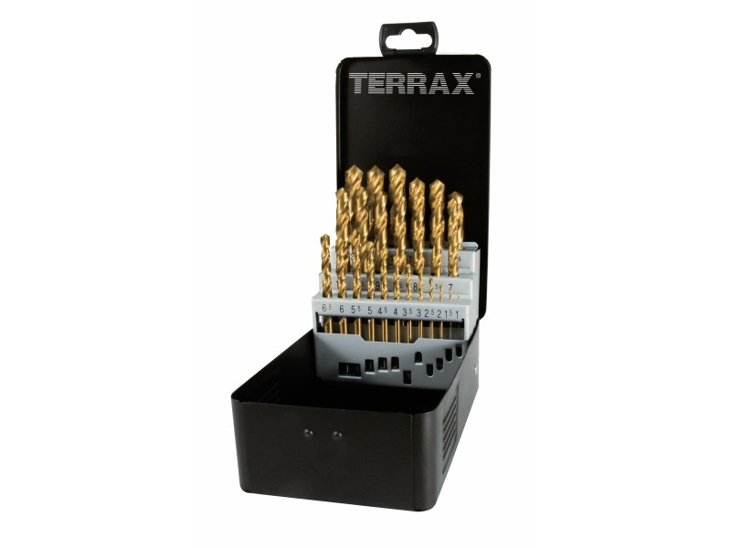 Бормашина TERRAX опаковка DIN 338 25 Части (25 броя) NaN –  BB Комплекти свредла