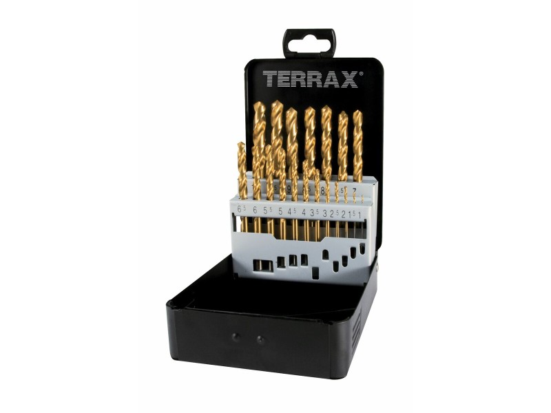 Бормашина TERRAX опаковка DIN 338 25 Части (25 броя) NaN –  BB Комплекти свредла