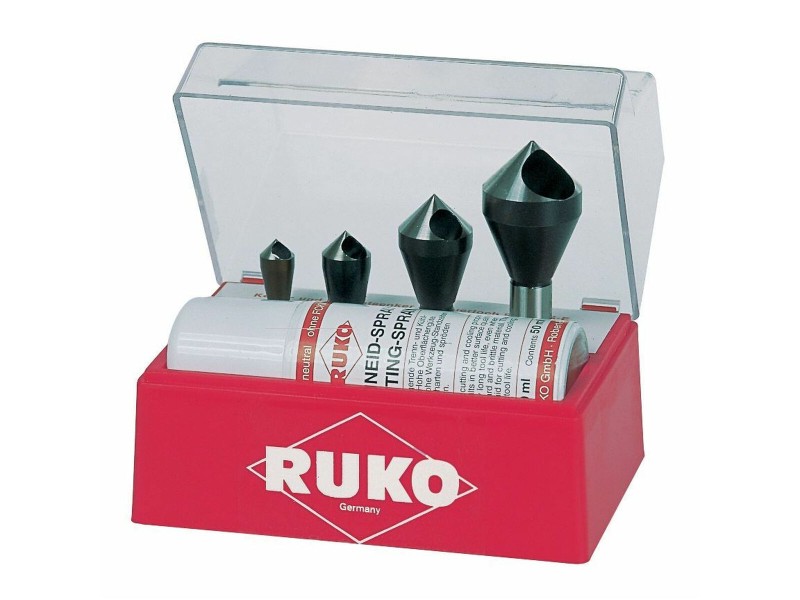 Комплект за зенковане (Зенкове) RUKO 102310E Бързорежеща стомана (HSS) 4 Части NaN –  BB Зенкери
