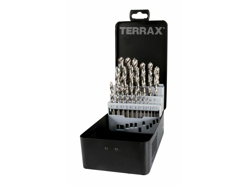 Бормашина TERRAX опаковка DIN 338 25 Части (25 броя) NaN –  BB Комплекти свредла
