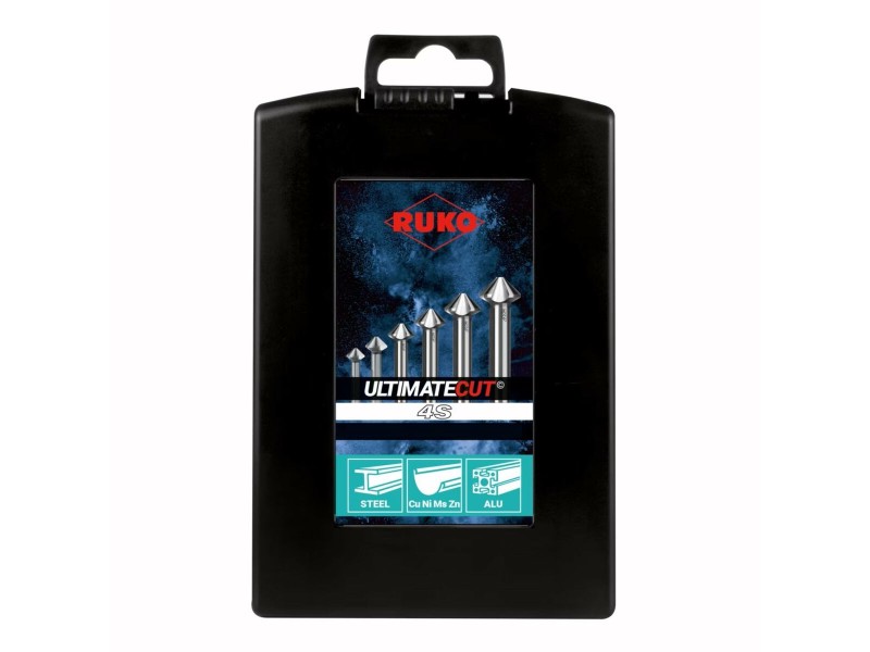 Комплект за зенковане (Зенкове) RUKO ULTIMATECUT 4S Бързорежеща стомана (HSS) 6 Части NaN –  BB Зенкери