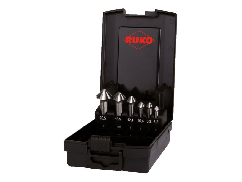 Комплект за зенковане (Зенкове) RUKO ULTIMATECUT 4S Бързорежеща стомана (HSS) 6 Части NaN –  BB Зенкери