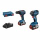 Комплект свредла и аксесоари BOSCH GDR 18V-200 + GSR 18V-55 + GBA 18V 2x4.0Ah + GAL 18V-40 18 V NaN –  BB Ударна бормашина