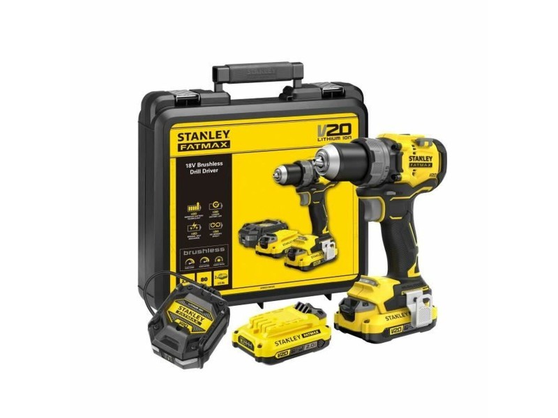 Шофьорска бормашина Stanley SFMCD725D2K-QW 18V 60 Nm NaN –  BB Отвертки