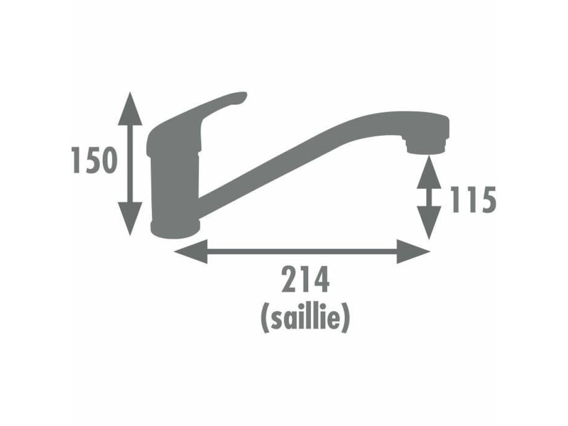 Kitchen Tap Rousseau SUN NF Сив Сребрист NaN –  BB Кранове за мивка