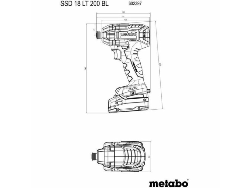 Електрическа отвертка Metabo SSD 18 LT 200 BL 200 Nm NaN –  BB Отвертки