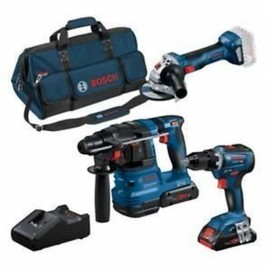 Комплект свредла и аксесоари BOSCH GSR 18V-55 + GWS 18V-7 + GBH 18V-22