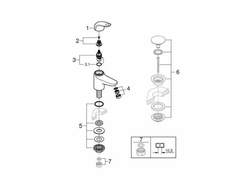 Смесител Grohe Метал Месинг NaN –  BB Кранове за мивки