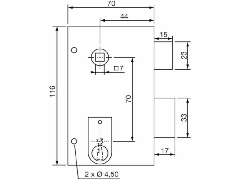 Ключалка Yale YAV37G 12,5 x 7 x 18 Бял Стомана Врати NaN –  BB Цилиндри