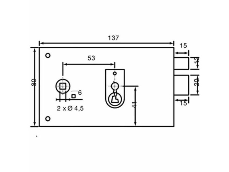 Ключалка Yale YAH37D  19,5 x 7 x 14 cm Бял Стомана Врати NaN –  BB Цилиндри