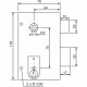 Ключалка Yale 12,5 x 7 x 18 Каки Неръждаема стомана Квадратен Врати NaN –  BB Цилиндри