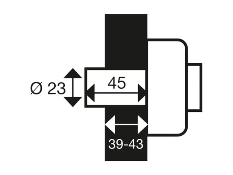 Ключалка Yale YV25DE-45 Бежов Метал 19,5 x 7 x 14 cm Врати Ø 23 mm NaN –  BB Цилиндри