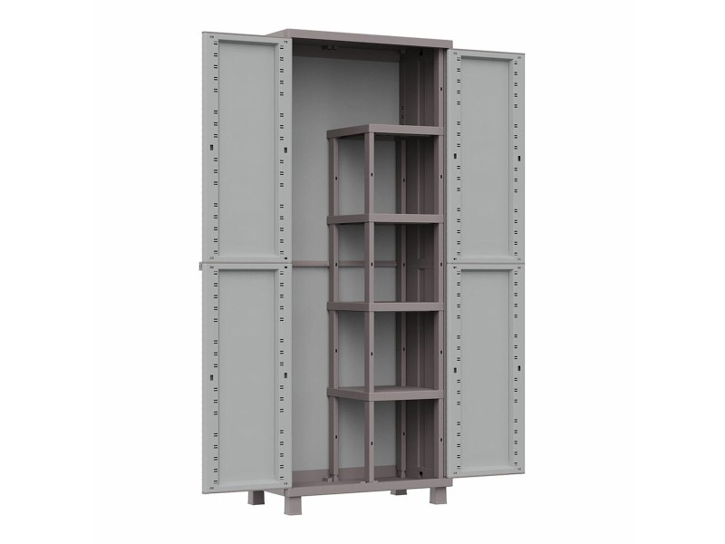 Килер за метли Terry Jrattan 368 Сив 68 x 37,5 x 170 cm Пластмаса 4 Рафтове NaN –  BB Шкафове за съхранение