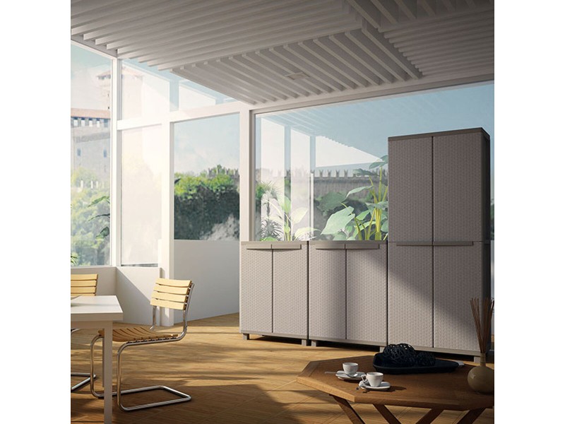Килер за метли Terry Jrattan 368 Сив 68 x 37,5 x 170 cm Пластмаса 4 Рафтове NaN –  BB Шкафове за съхранение