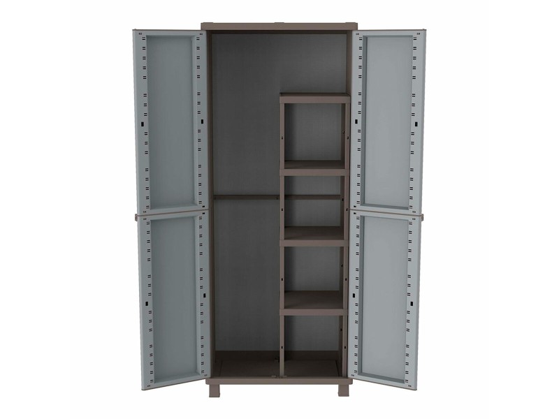 Килер за метли Terry Jrattan 368 Сив 68 x 37,5 x 170 cm Пластмаса 4 Рафтове NaN –  BB Шкафове за съхранение