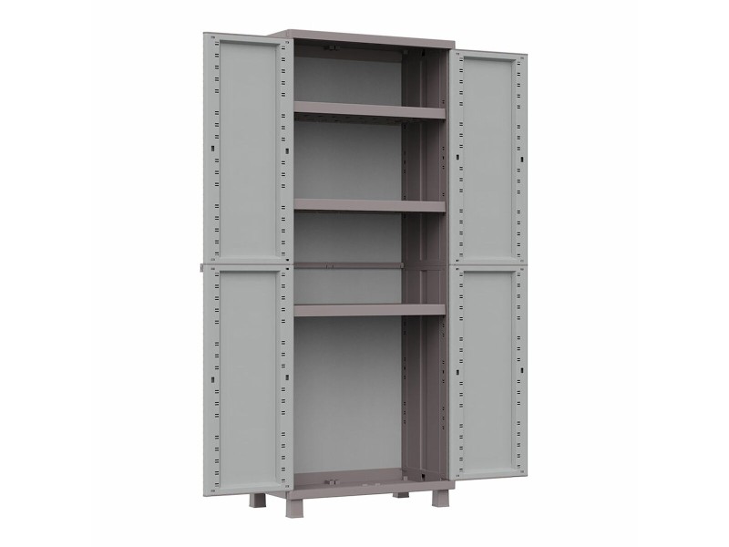Килер за метли Terry Jrattan 369 Сив 68 x 37,5 x 170 cm Пластмаса 3 Рафтове NaN –  BB Шкафове за съхранение