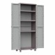 Килер за метли Terry Jrattan 369 Сив 68 x 37,5 x 170 cm Пластмаса 3 Рафтове NaN –  BB Шкафове за съхранение