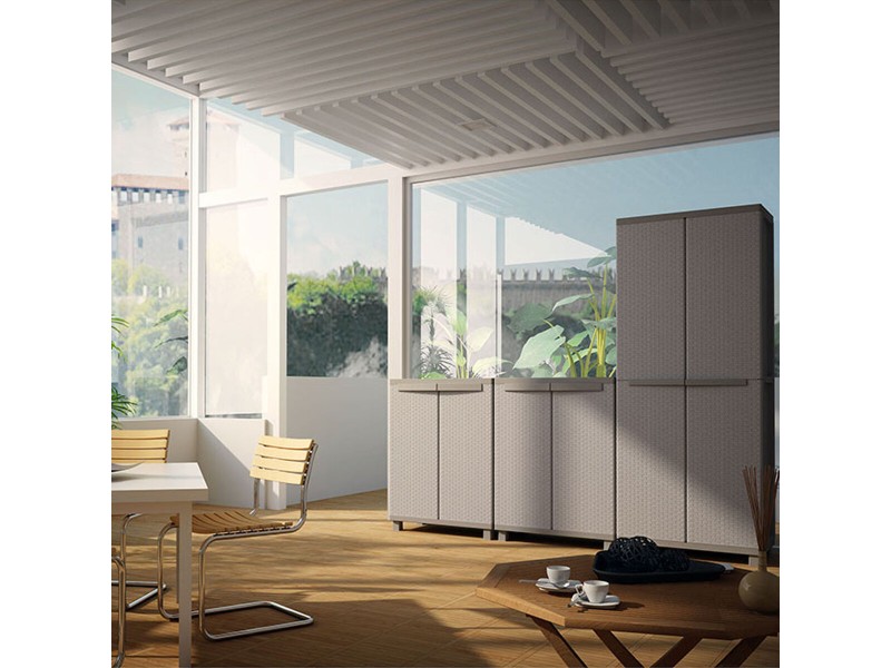 Килер за метли Terry Jrattan 369 Сив 68 x 37,5 x 170 cm Пластмаса 3 Рафтове NaN –  BB Шкафове за съхранение