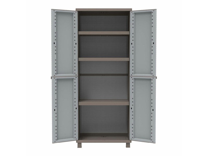 Килер за метли Terry Jrattan 369 Сив 68 x 37,5 x 170 cm Пластмаса 3 Рафтове NaN –  BB Шкафове за съхранение