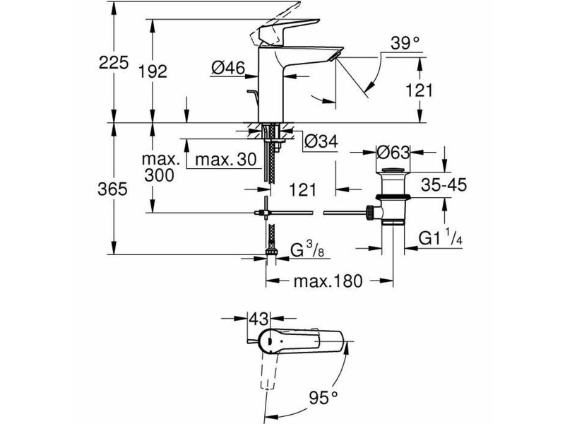 Смесител Grohe Start EHM Метал NaN –  BB Кранове за мивки