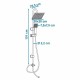 Душ Колона Rousseau Soto Неръждаема стомана ABS 150 cm 70 cm NaN –  BB Кран комплекти за вани и душове
