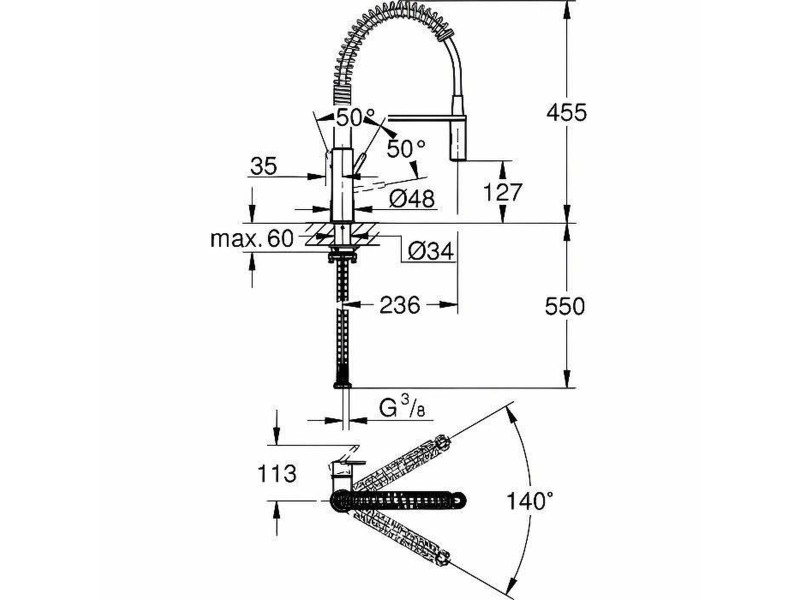 Смесител Grohe Professional 30361000 NaN –  BB Кранове за мивка