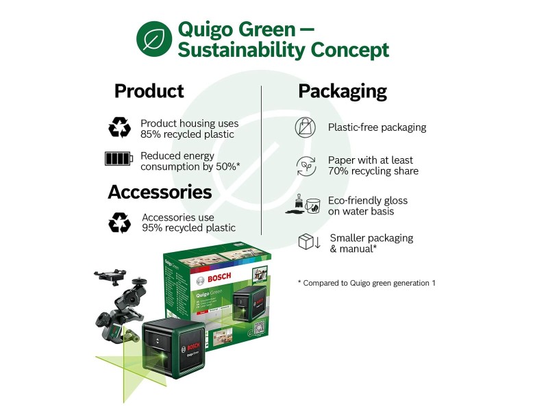 Лазерен нивелир BOSCH Quigo Green NaN –  BB Лазерни нивелири