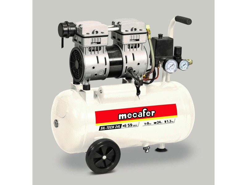 Въздушен Компресор MECAFER 425523 Хоризонтален Тих 8 bar 24 L NaN –  BB Въздушни компресори