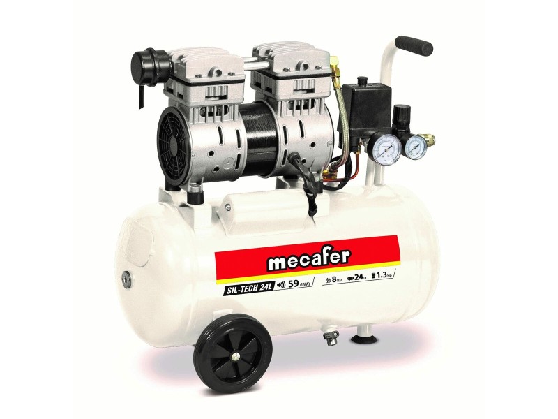 Въздушен Компресор MECAFER 425523 Хоризонтален Тих 8 bar 24 L NaN –  BB Въздушни компресори