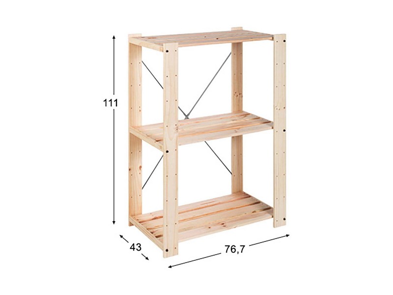 Лавица Astigarraga Evolution3 Бор (111 x 76,7 x 43 cm) NaN –  BB Многофункционални стелажи