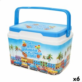 Преносима Твърда Хладилна Чанта Aktive 5 L 28 x 19 x 21 cm Син (6 броя)